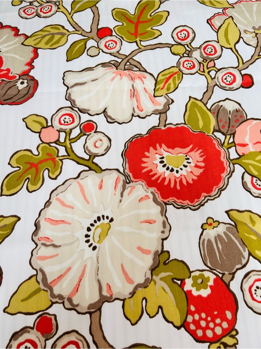 P Kaufmann ~ new~Hip Floral Indoor Outdoor Fabric in Ivory/Bone
